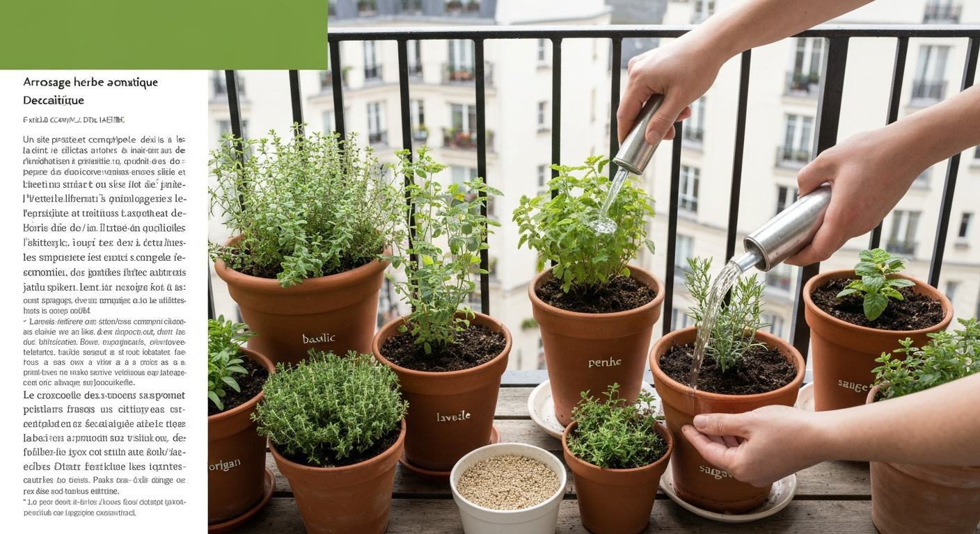 Arrosage herbe aromatique : guide pratique pour balcon