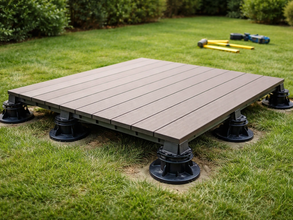 Terrasse sur herbe : pose sans abîmer le gazon, guide complet
