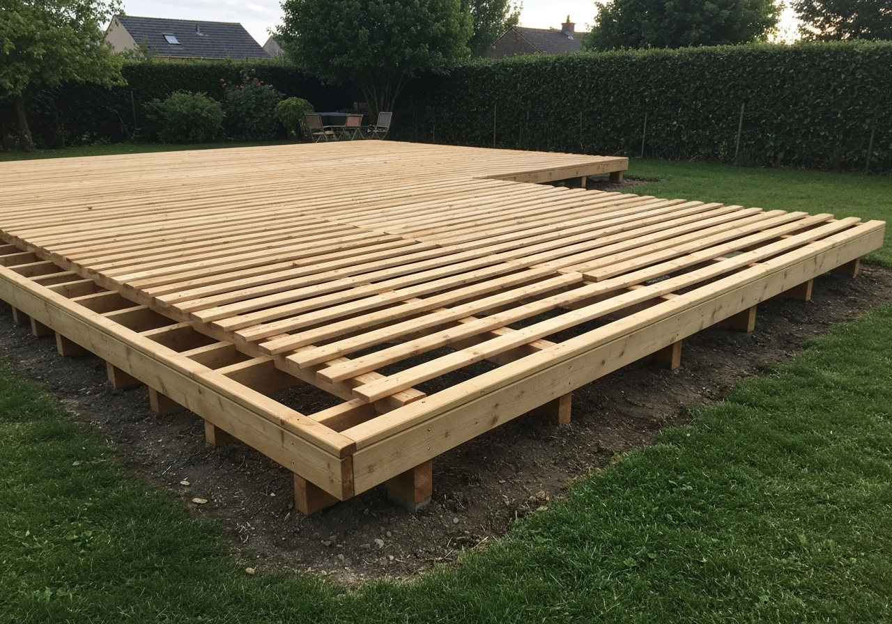 Poser une terrasse directement sur l’herbe : méthode pas à pas