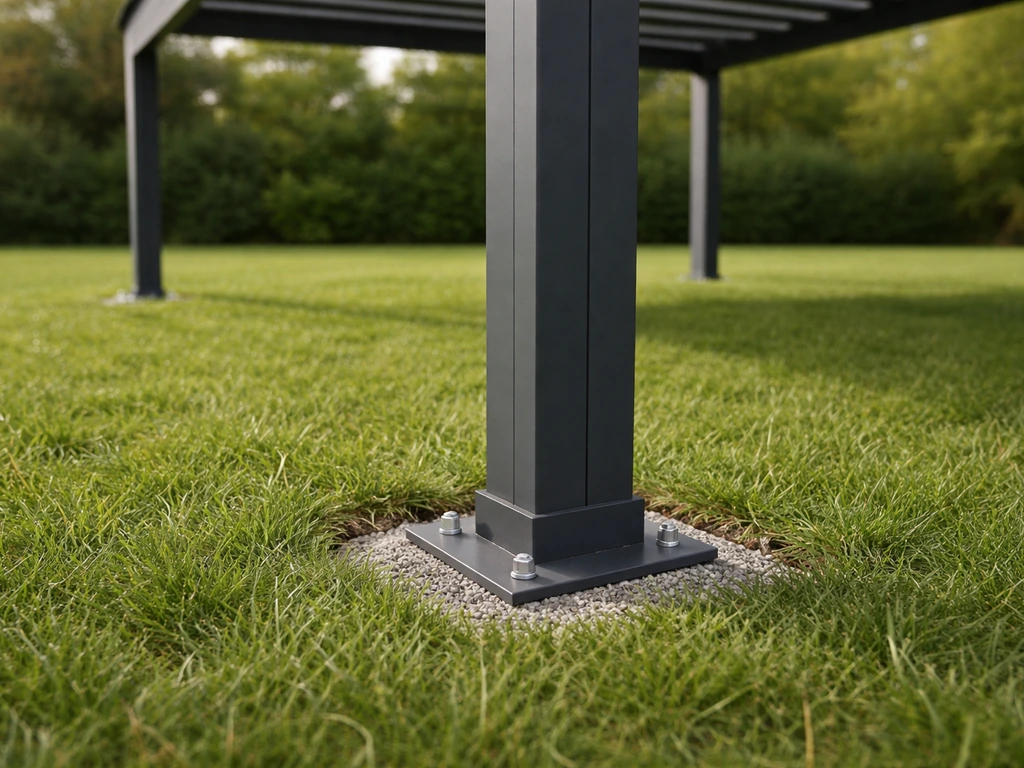 Pergola sur herbe : installer sans abîmer le gazon en France